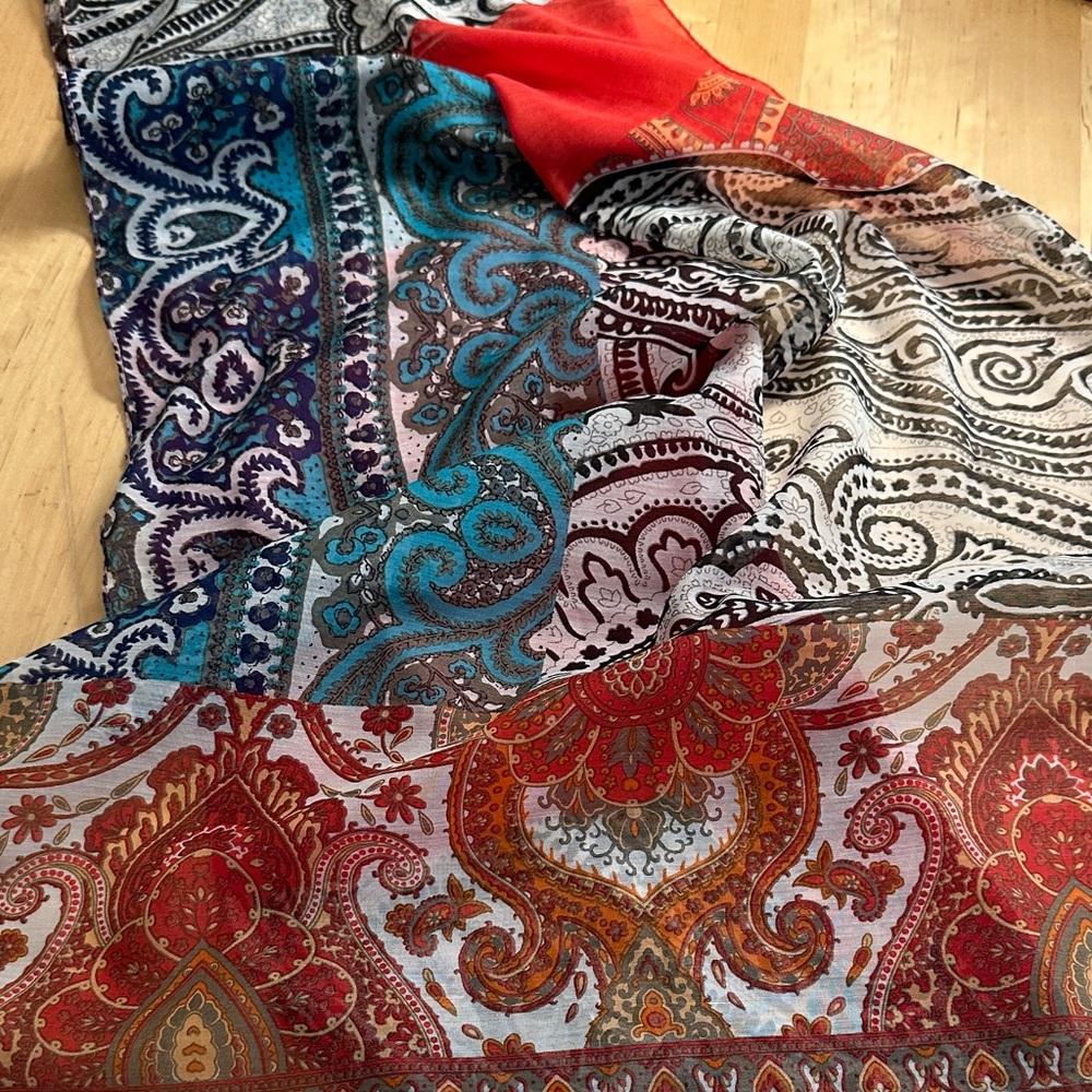 Colorful Paisley Scarf